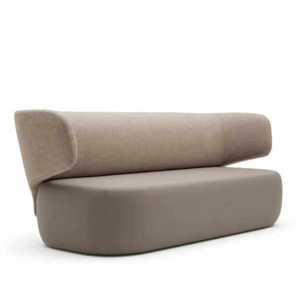 Canapé design organique bi-matière Basel