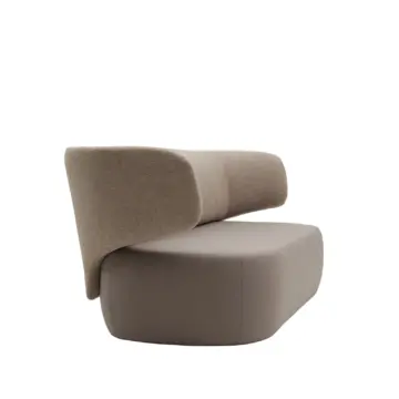 Canapé design organique bi-matière Basel profil