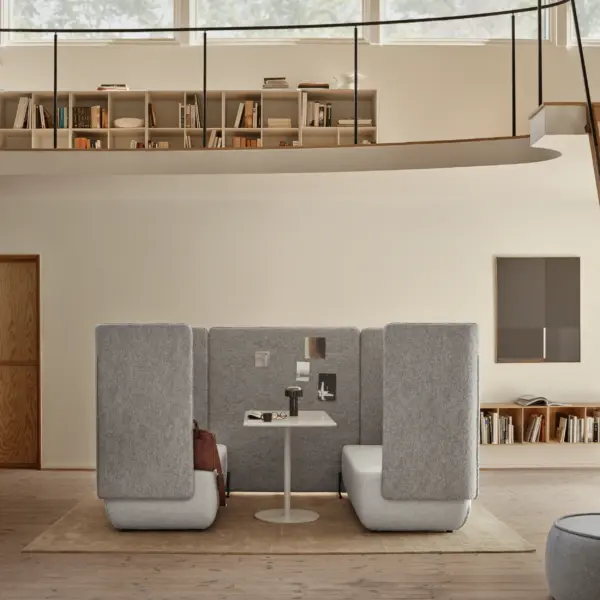 Canapé haut dossier pour zones d’échange Opéra ambiance alcove