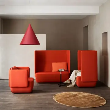 Canapé haut dossier pour zones d’échange Opéra ambiance