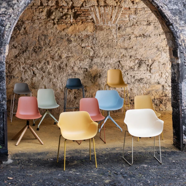 Chaise accueil clients haute résistance Abril ambiance variations