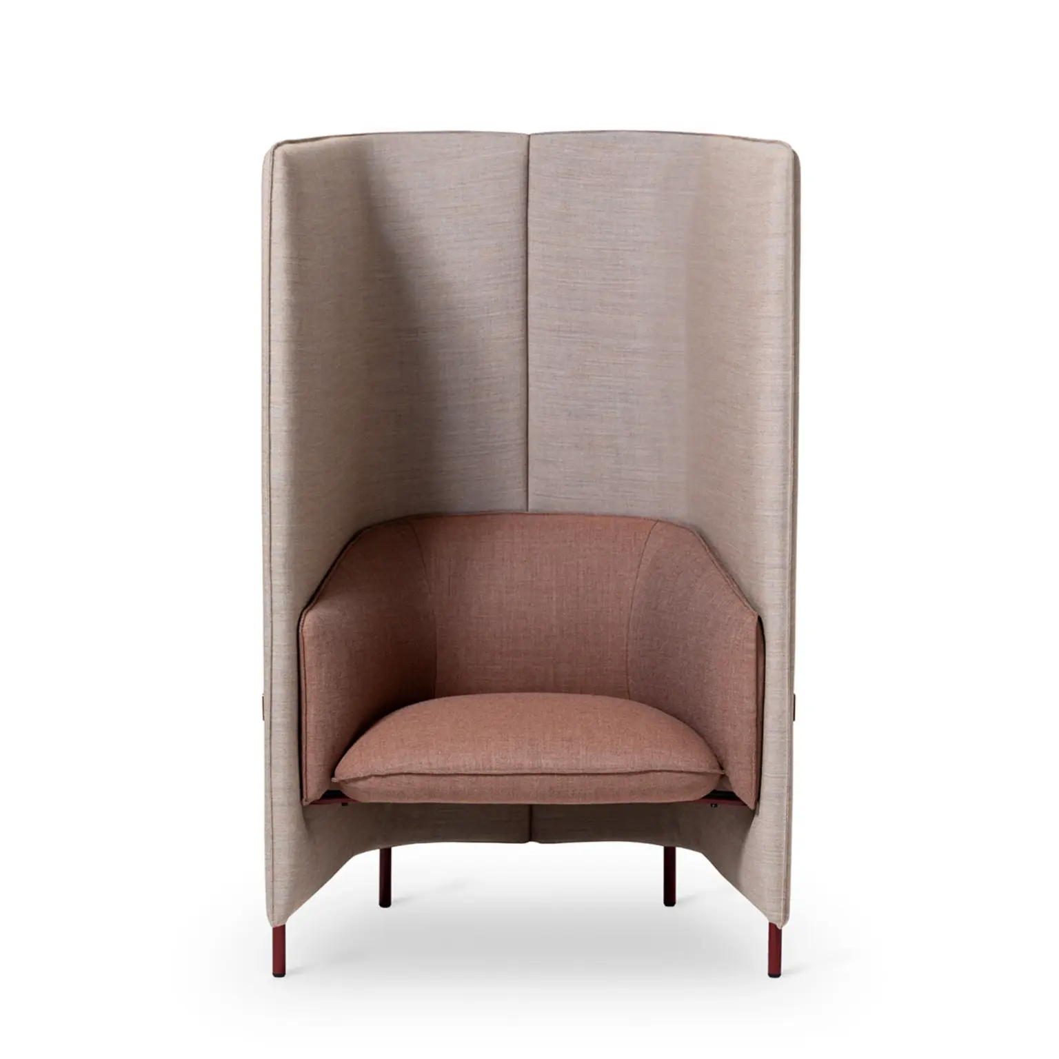 Fauteuil acoustique bicolore à structure métallique design Marina 2 Fauteuil acoustique bicolore à structure métallique design Marina 2