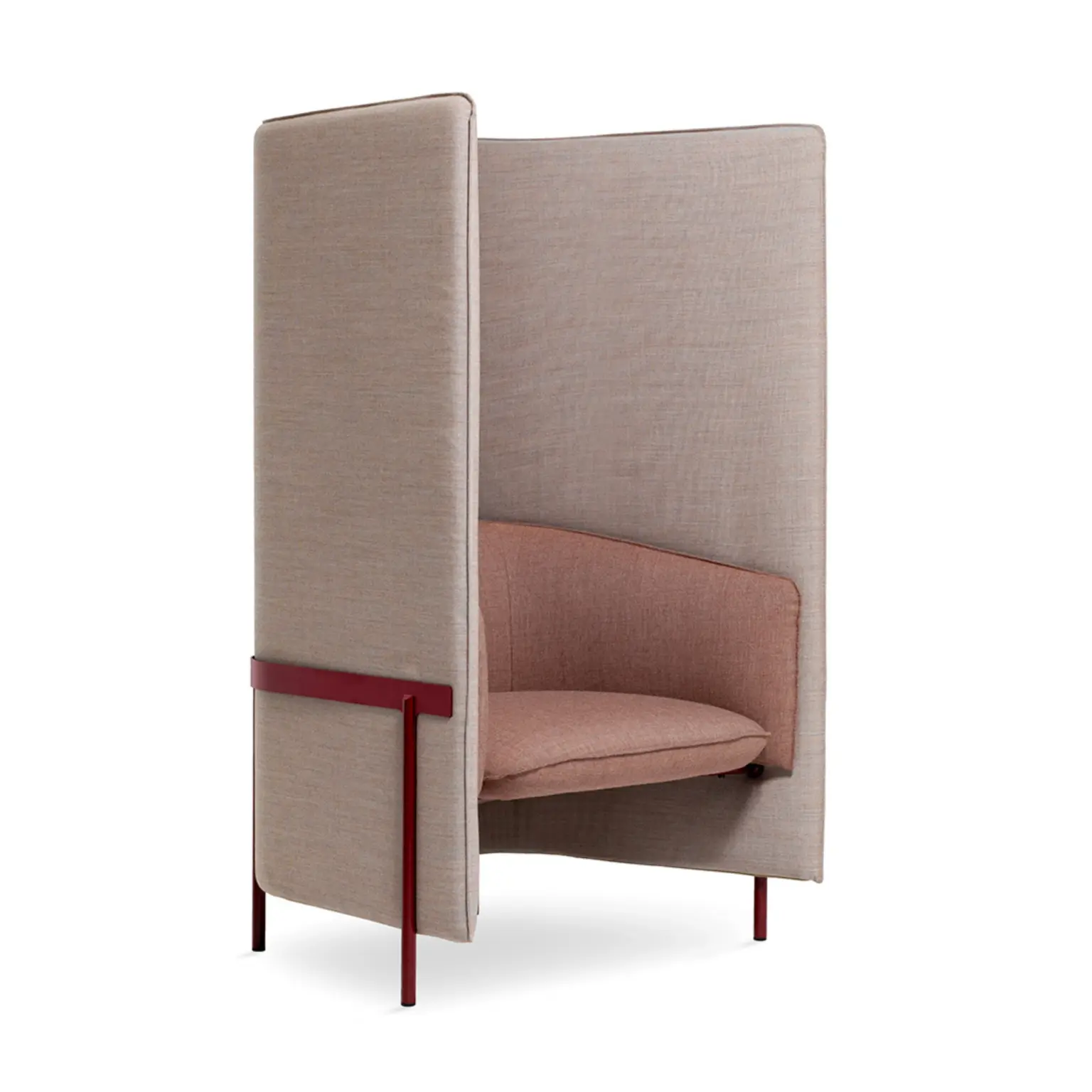 Fauteuil acoustique bicolore à structure métallique design Marina profil Fauteuil acoustique bicolore à structure métallique design Marina profil