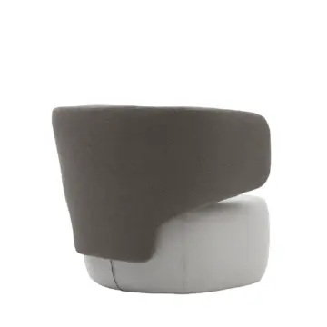 Fauteuil dossier enveloppant bicolore Basel arrière