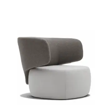 Fauteuil dossier enveloppant bicolore Basel