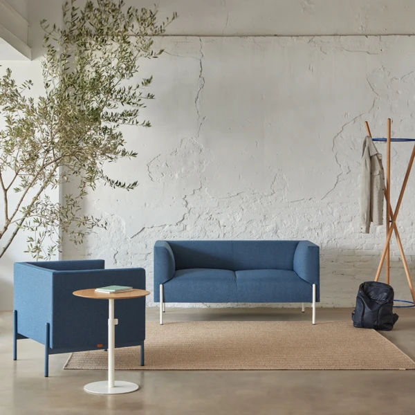 Fauteuil lounge design architectural Amivera ambiance bleu