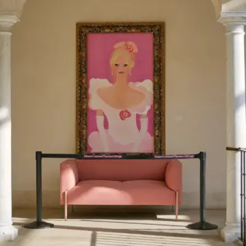 Fauteuil lounge design architectural Amivera ambiance rose