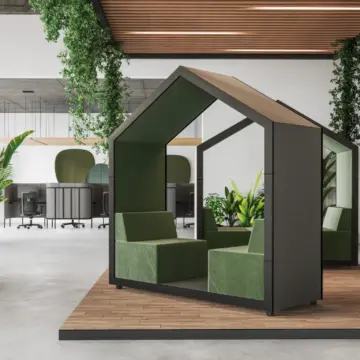 Meuble mobile acoustique de réunion ouvert Hometree