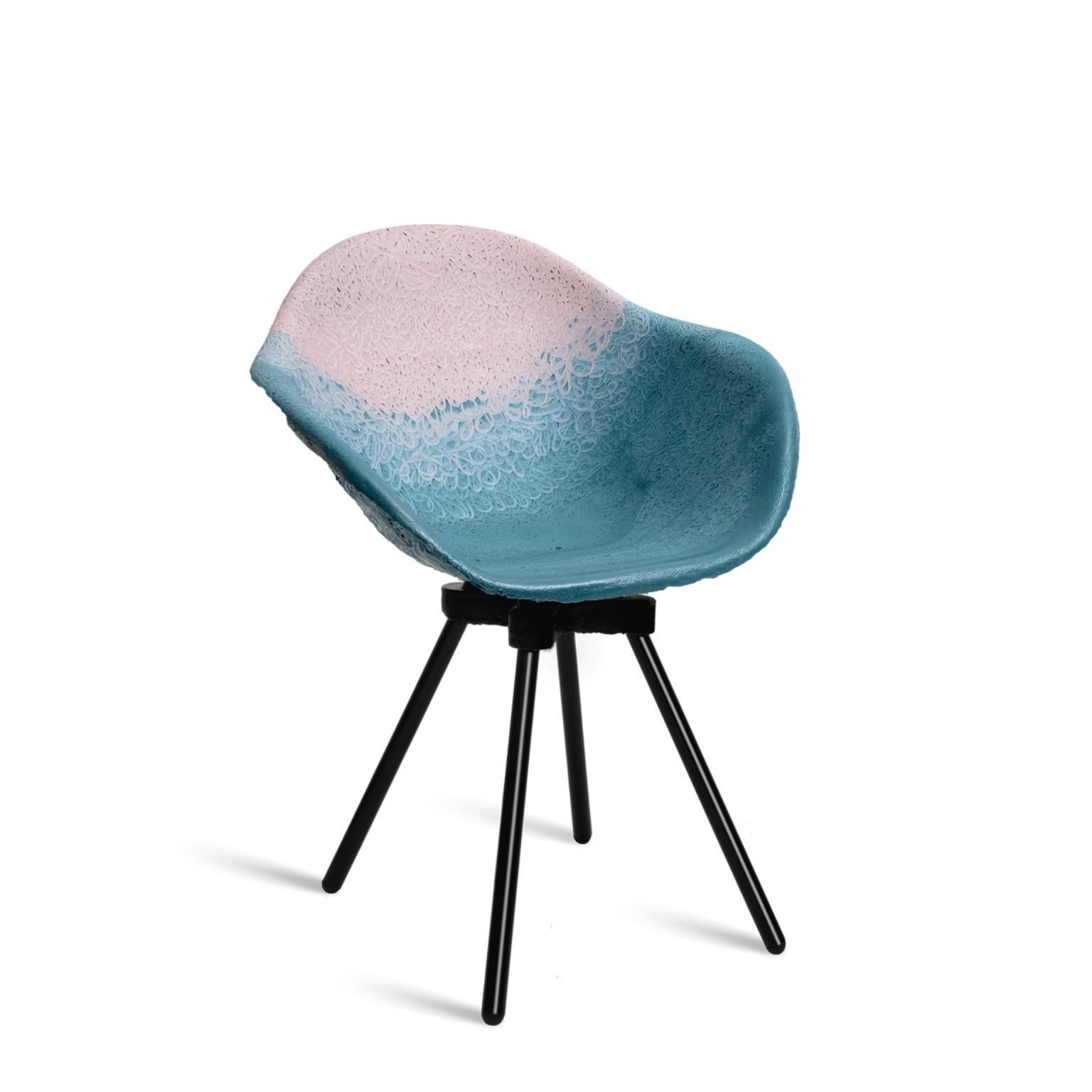 Chaise en plastique recyclé colorée Gravêne piètement acier Chaise en plastique recycle coloree Gravene pietement acier - IDEA&KO