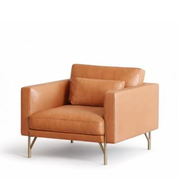 Fauteuil cuir lounge confortable Marea