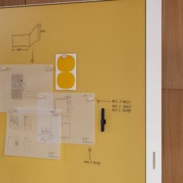 Mur d ecriture mobile acoustique Unit details jaune Mur d ecriture mobile acoustique Unit details jaune - IDEA&KO