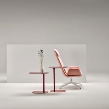 Table dappoint bois Nota ambiance rose