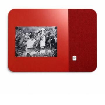 Tableau acoustique en verre et tissu Mood