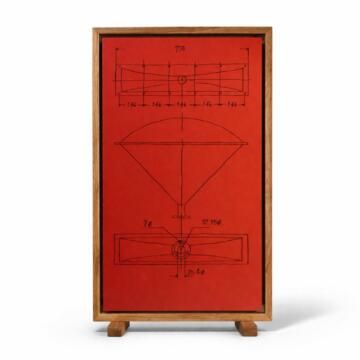 Tableau blanc mobile acoustique en verre cadre chêne massif Offset