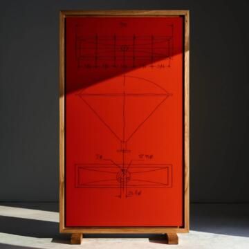 Tableau blanc mobile acoustique en verre cadre chêne massif Offset ambiance