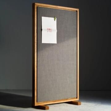 Tableau blanc mobile acoustique en verre cadre chene massif Offset arriere Tableau blanc mobile acoustique en verre cadre chêne massif Offset arrière
