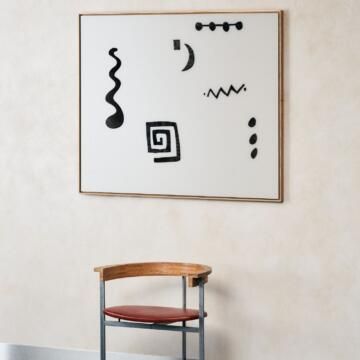 Tableau decriture en verre Area avec cadre chene 24 couleurs ambiance 1 - IDEA&KO