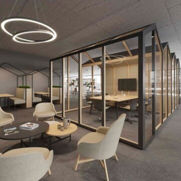 Salle de reunion modulaire autonome pour bureau ambiance 1 - IDEA&KO