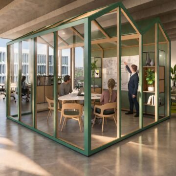 Salle de reunion modulaire autonome pour bureau ambiance - IDEA&KO