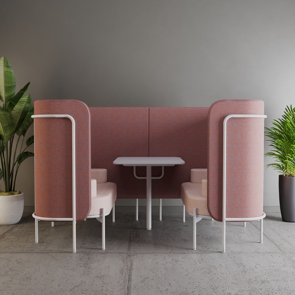 Alcove acoustique de reunion biophilique Leaf — version standard assise coworking Alcove acoustique de reunion biophilique Leaf — version standard assise coworking