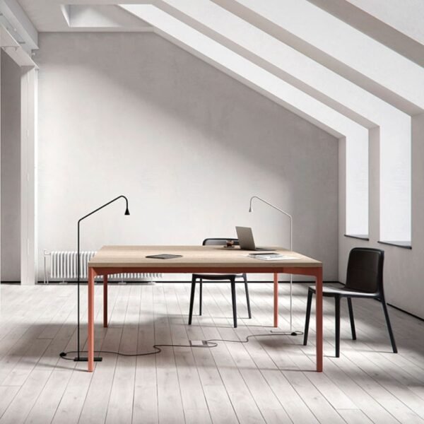 Bench Hexa — ambiance coworking avec finitions bois et aluminium Bench Hexa — ambiance coworking avec finitions bois et aluminium