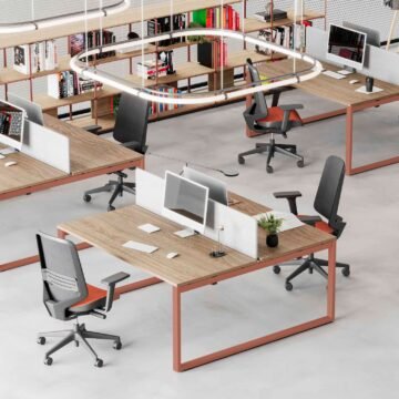 Bureau bench partage professionnel V Next ambiance - IDEA&KO