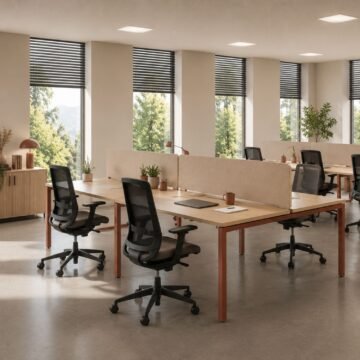 Bureau bench pietement en U Zama Next ambiance coworking 1 - IDEA&KO