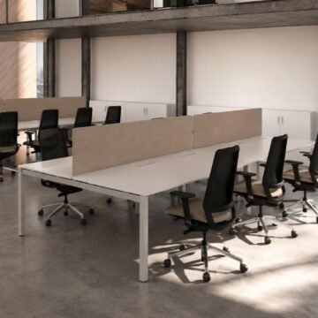 Bureau bench pietement en U Zama Next ambiance coworking - IDEA&KO