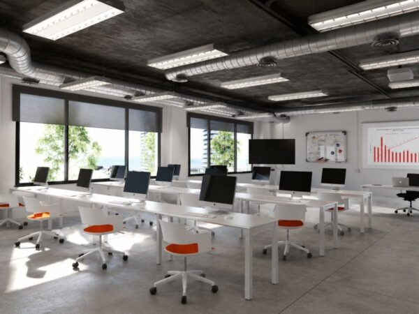 Bureau individuel pietement en U Zama Next ambiance salle de classe - IDEA&KO
