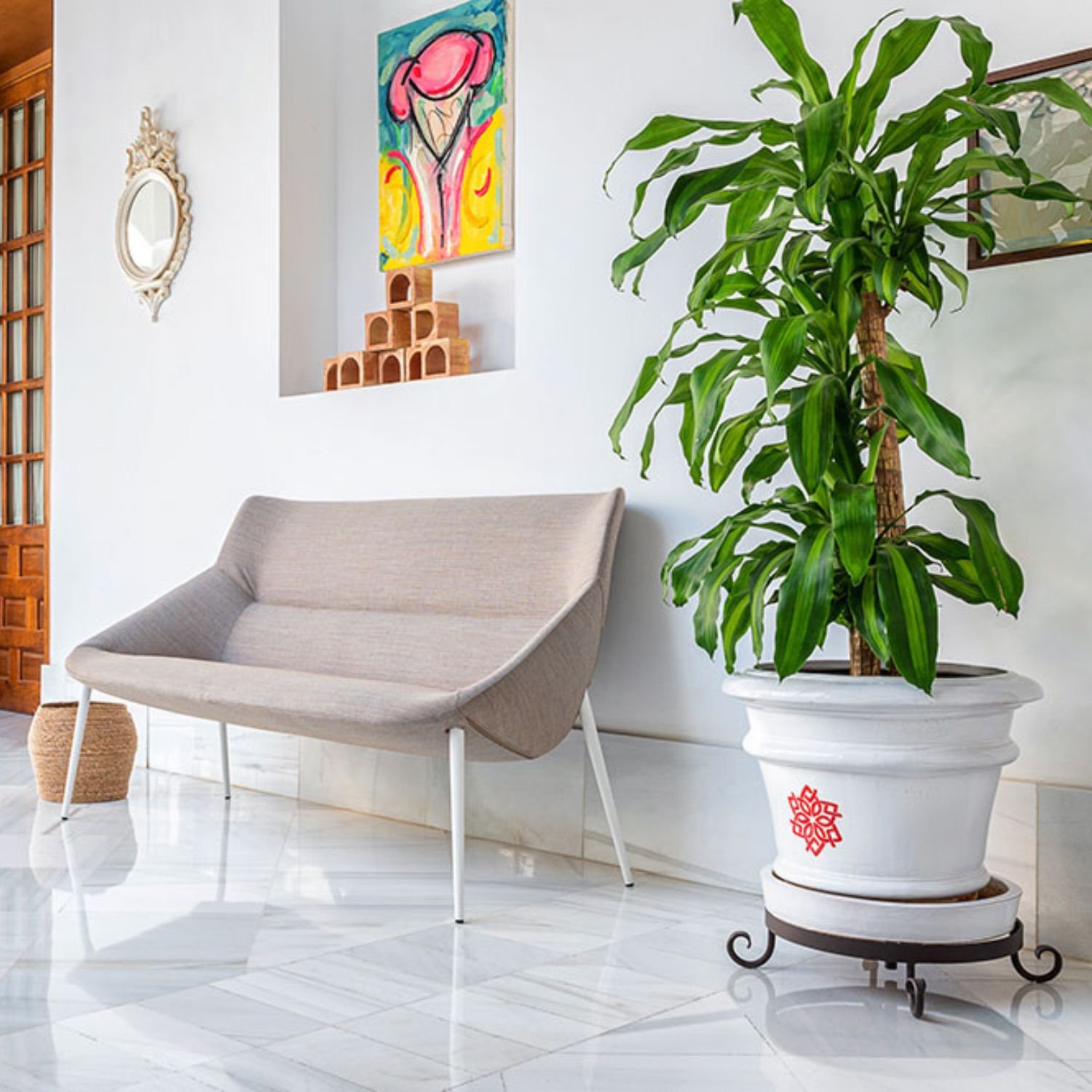 Canape 2 places lounge Bow — detail structure et assise enveloppante