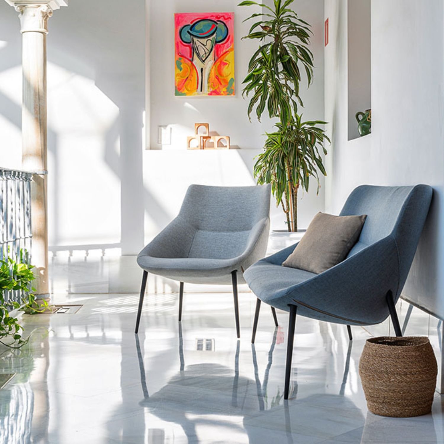 Canape 2 places lounge configurable a lassise enveloppante Bow — conception durable et responsable 1