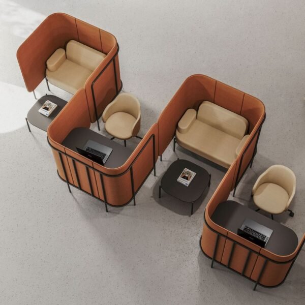 Leaf Pod Focus alcove acoustique en situation — open space professionnel