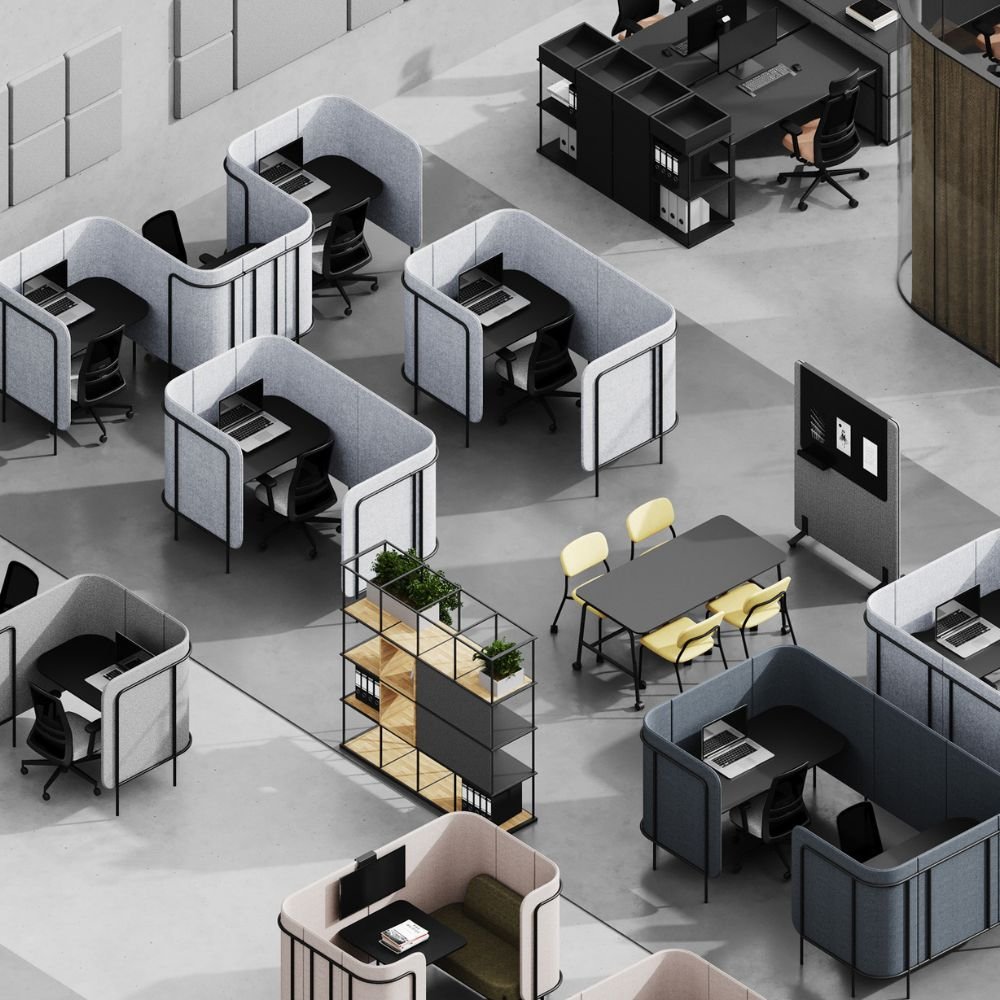 Leaf Pod Focus — alcove acoustique dans un flex office amenage