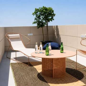 Bain de soleil filaire Bolonia ambiance rooftop terrasse panoramique