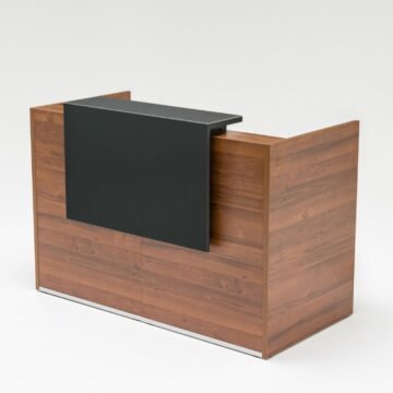 Banque d accueil modulaire Lina Comptoir design sur mesure IDEAKO walnut