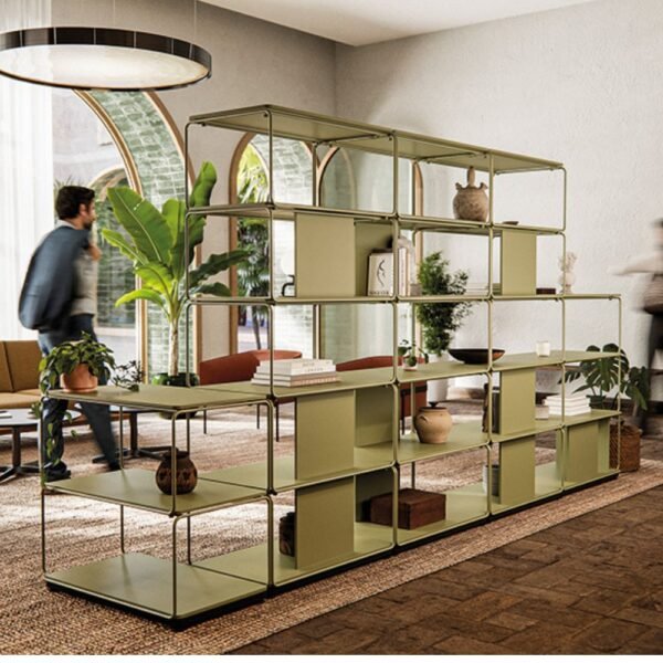Bibliotheque modulaire LIBRO en situation – espace daccueil