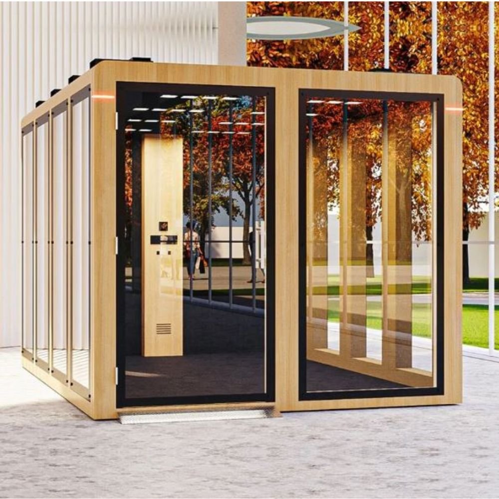Box de reunion acoustique mobile Easy Meet en situation — open space