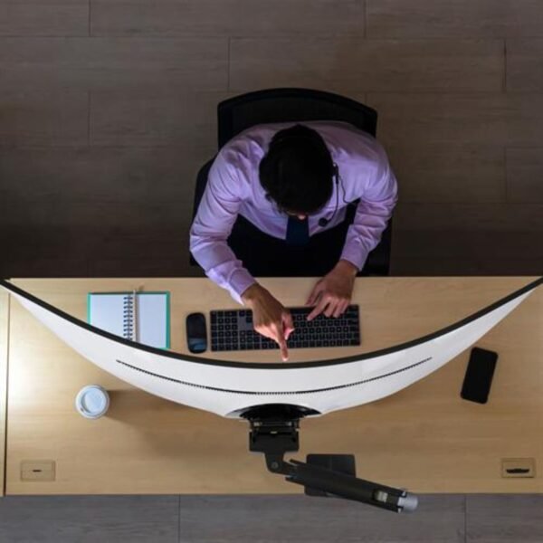 Bras support ecran incurve lourd HX ambiance bureau 1
