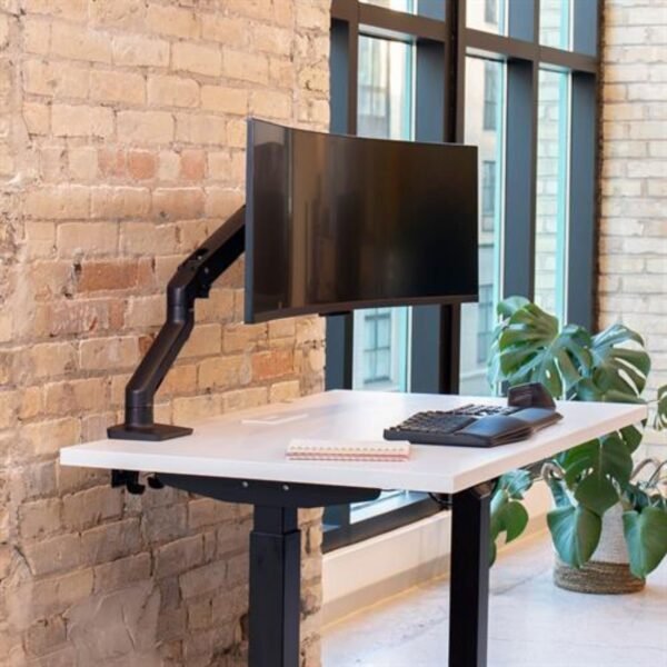 Bras support ecran incurve lourd HX ambiance bureau ergonomique