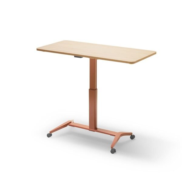 Bureau Dimmer rabattable et reglable en hauteur plateau melamine bois clair Bureau Dimmer rabattable et reglable en hauteur plateau melamine bois clair