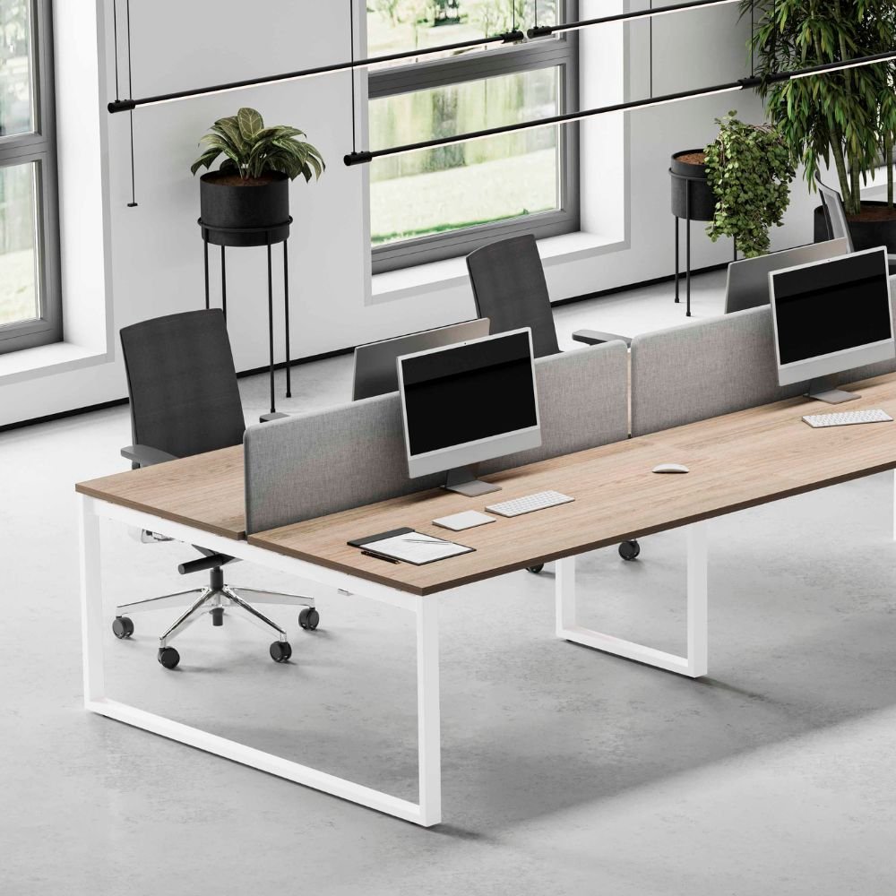 Bureau bench V NEXT — ambiance coworking lumiere naturelle