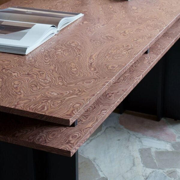 Bureau chene massif design Plano detail plateau Muscato