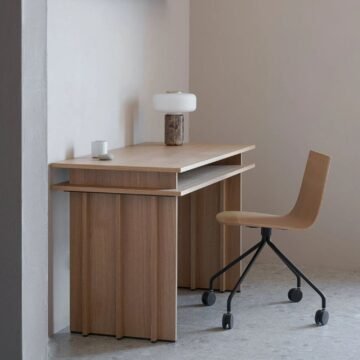 Bureau chene massif design Plano home office