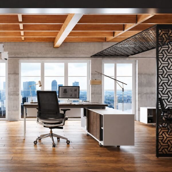 Bureau modulaire professionnel CONNECT — poste de semi direction en ambiance Bureau modulaire professionnel CONNECT — poste de semi direction en ambiance