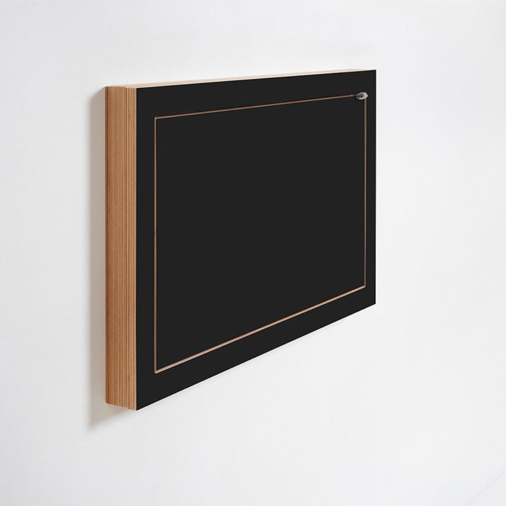 Bureau mural rabattable compact coloris noir Bureau mural rabattable compact coloris noir
