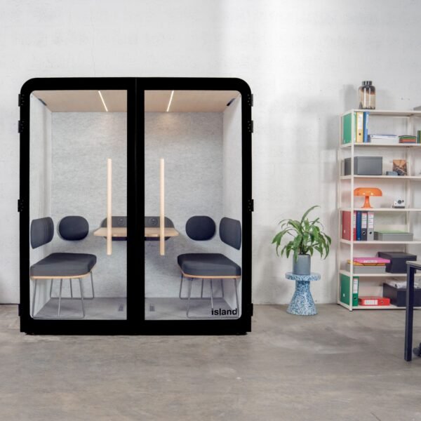 Cabine acoustique 4 personnes Island — amenagement durable et fabrication responsable en France Cabine acoustique 4 personnes Island — amenagement durable et fabrication responsable en France
