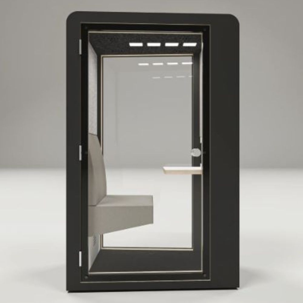 Cabine acoustique mobile 1 personne Seatbox — vue de profil