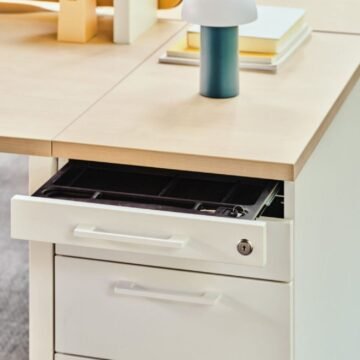 Caisson de bureau a tiroirs Modula detail tiroir
