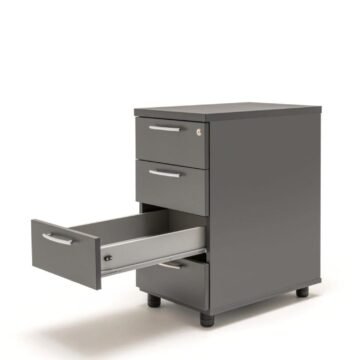 Caisson de bureau fixe Essentio tiroir ouvert