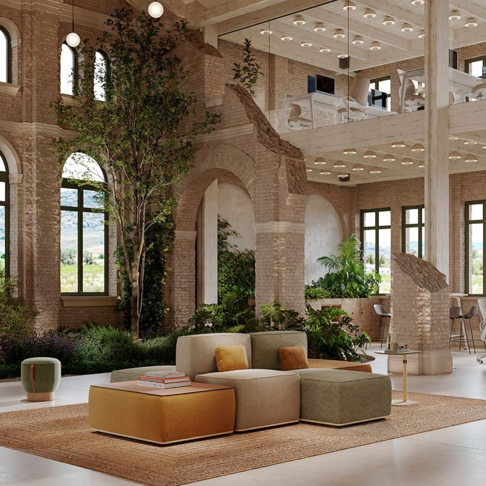 Canape modulable coworking Veleta en situation — espace de coworking